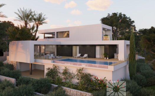 Leef je droom in een prachtige luxe villa te koop in Cumbre del Sol, exclusief, ongeëvenaard uitzicht op zee